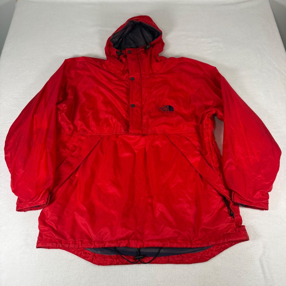 The North Face Anorak Pullover Mens L Red Nylon Gore-Tex Gorpcore Rain Jacket